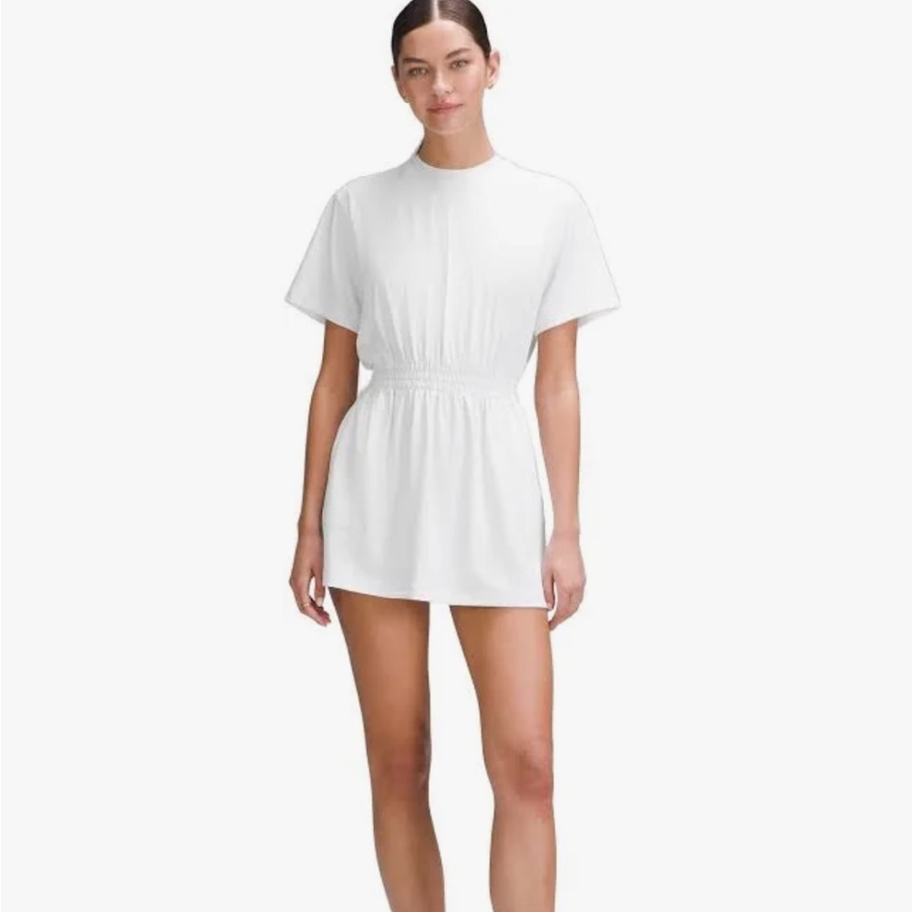 NWT Lululemon Athletica White Short Sleeve Dress